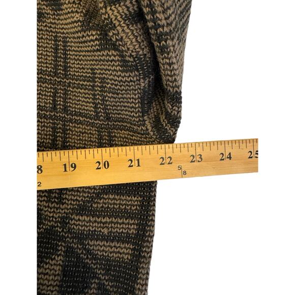 Mens Barnaby Acrylic Leather Grandpa Vintage Sweater Brown Black Large - Picture 7 of 9